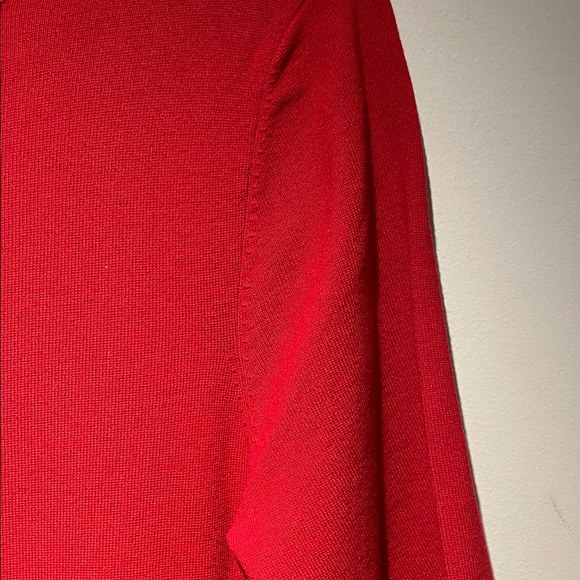 NWOT Banana Republic Vibrant Red Knit Midi Dress - Picture 5 of 7